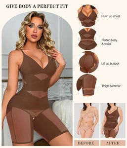 Full Body Shaper for Women Tummy Control Shapewear Bodysuit Tank Top V Product Description 
 Cross support shapewear with its super soft and skin-friendly fabric, gently hug our body and smooth mid &amp; lower belly. Whisper-soft and sWomen Tummy Control Shapewear Bodysuit Tank Top